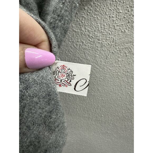 Full Fashioned Hadley Womens Shirt Size 34 Gray Short Sleeve Imported Cashmere - Picture 4 of 10